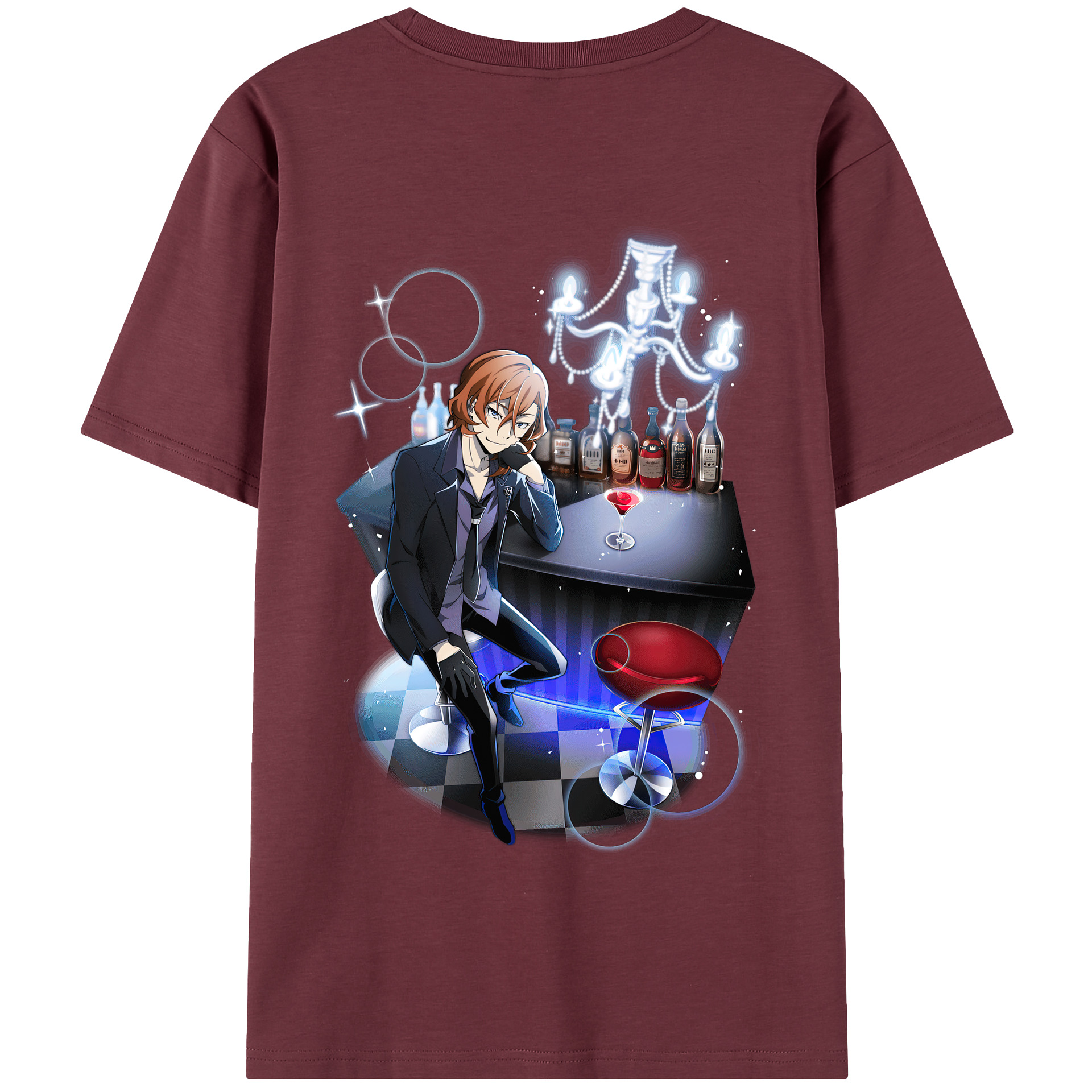 （画像用） 文豪ストレイドッグス Bungo Stray Dogs 綿100％半袖Tシャツ（背面プリント）